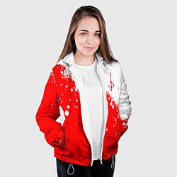 Куртка с капюшоном женская BLOODBORNE HUNTER СИМВОЛ ОХОТНИКА, цвет: 3D-белый — фото 2