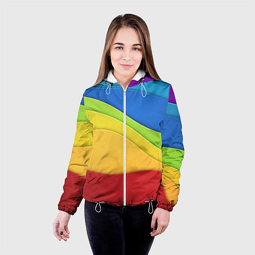Женская куртка Fashion pattern 2022 Wave / 3D-Белый – фото 4