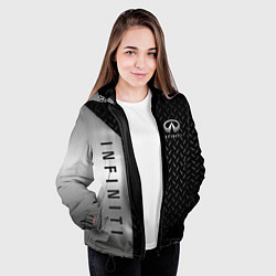 Куртка с капюшоном женская INFINITI ИНФИНИТИ СТАЛЬ, цвет: 3D-черный — фото 2