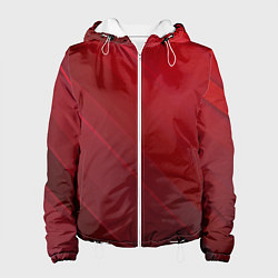 Женская куртка Полосы На красном Фоне