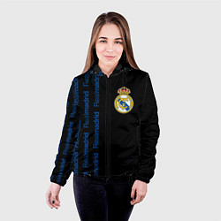 Куртка с капюшоном женская REAL MADRID Разводы, цвет: 3D-черный — фото 2