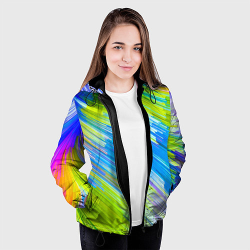 Женская куртка Color vanguard pattern Raster / 3D-Черный – фото 3