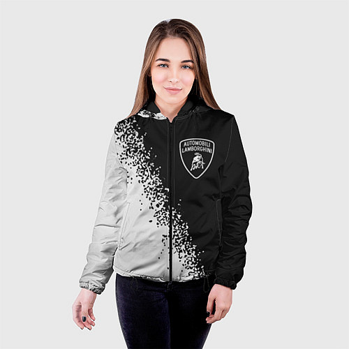 Женская куртка ЛАМБОРГИНИ Спрей / 3D-Черный – фото 4