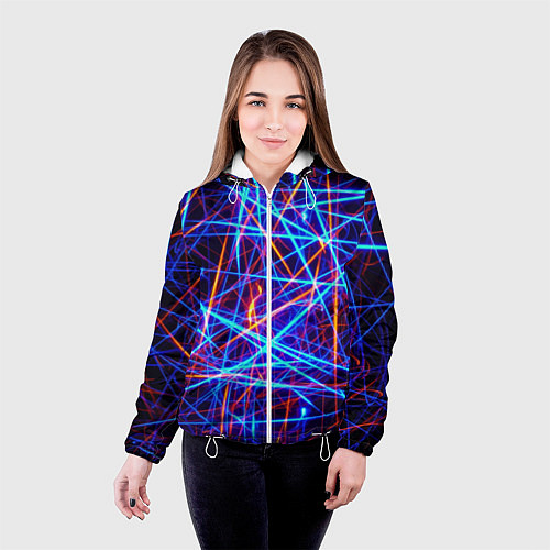 Женская куртка Neon pattern Fashion 2055 / 3D-Белый – фото 4