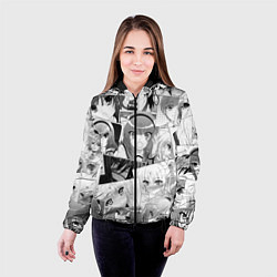 Куртка с капюшоном женская Ангельские ритмы паттерн, цвет: 3D-черный — фото 2