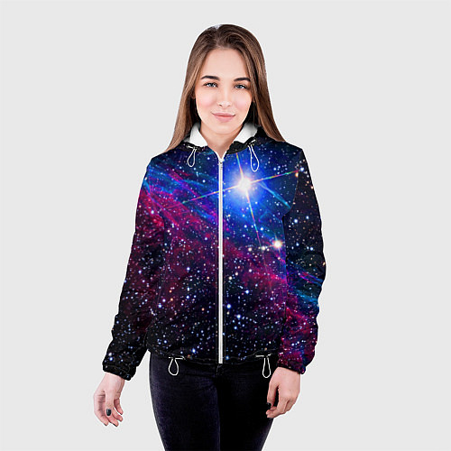 Женская куртка Открытый космос Star Neon / 3D-Белый – фото 4