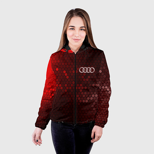 Женская куртка AUDI Соты / 3D-Черный – фото 4