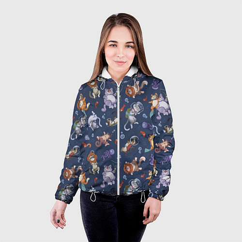 Женская куртка Морские Котики: Цветное / 3D-Белый – фото 4