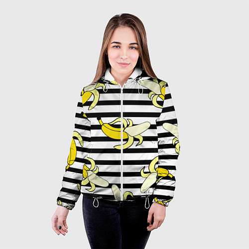 Женская куртка Banana pattern Summer / 3D-Белый – фото 4