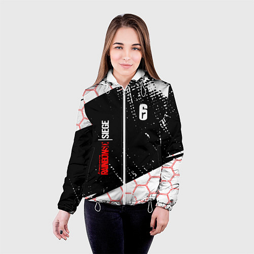 Женская куртка RAINBOW SIX SIEGE 6 соты / 3D-Белый – фото 4