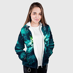 Куртка с капюшоном женская Цветок с пандоры, цвет: 3D-белый — фото 2