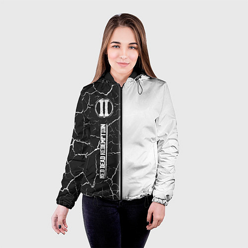 Женская куртка RDR 2 Графика По вертикали / 3D-Черный – фото 4