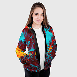 Куртка с капюшоном женская Каляка-маляка, цвет: 3D-черный — фото 2