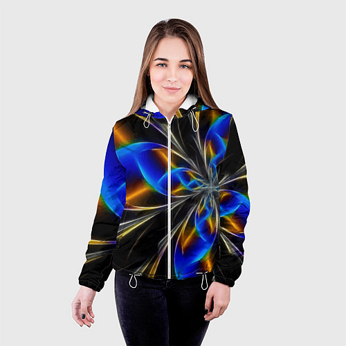 Женская куртка Neon vanguard pattern Fashion 2023 / 3D-Белый – фото 4