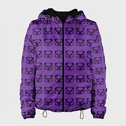 Куртка с капюшоном женская Purple Panda, цвет: 3D-черный