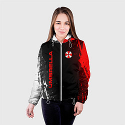Куртка с капюшоном женская Resident evil амбрелла, цвет: 3D-белый — фото 2