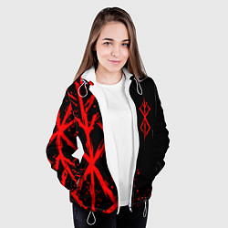 Куртка с капюшоном женская КЛЕЙМО ЖЕРТВЫ BERSERK БЕРСЕРК, цвет: 3D-белый — фото 2