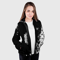 Куртка с капюшоном женская Velial squad паттерн рук, цвет: 3D-черный — фото 2