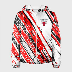 Куртка с капюшоном женская CHICAGO BULLS ЧИКАГО БУЛЛС, цвет: 3D-белый