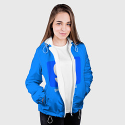 Куртка с капюшоном женская Garrys Mod логотип, цвет: 3D-белый — фото 2