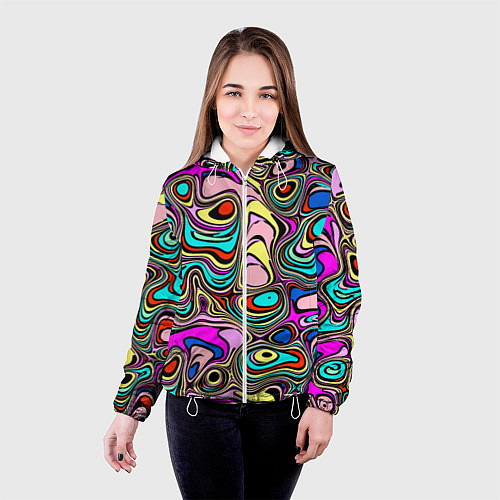 Женская куртка ПРЕЛОМЛЕНИЯ ЦВЕТА / 3D-Белый – фото 4