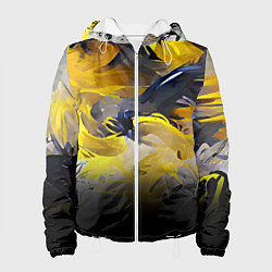 Женская куртка Желтые разводы краски