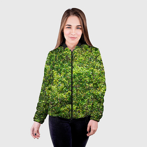 Женская куртка Камуфляж Дубки / 3D-Черный – фото 4