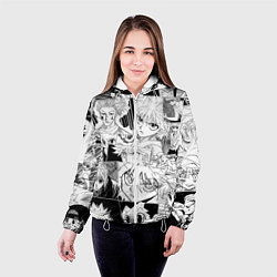 Куртка с капюшоном женская Hunter x Hunter pattern, цвет: 3D-белый — фото 2