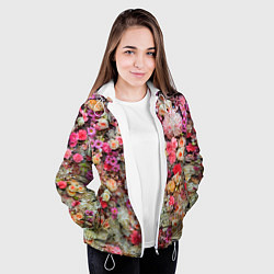 Куртка с капюшоном женская MILLION MULTICOLORED FLOWERS, цвет: 3D-белый — фото 2