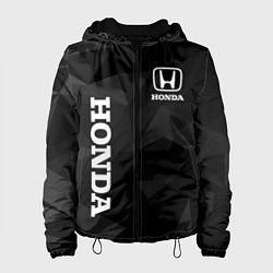 Куртка с капюшоном женская HONDA СЕРЫЕ ТРЕУГОЛЬНИКИ, цвет: 3D-черный