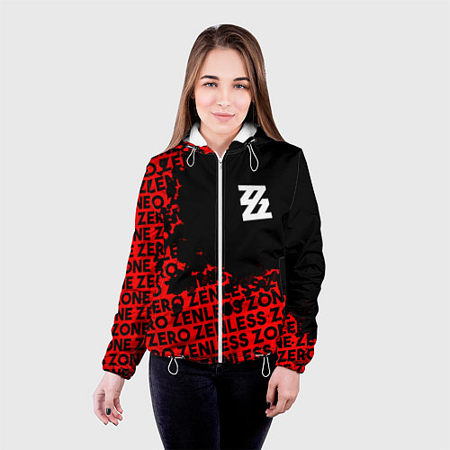 Женская куртка Zenless Zone Zero капля арт / 3D-Белый – фото 4