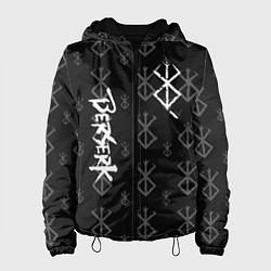 Куртка с капюшоном женская Berserk bleck mask манга, цвет: 3D-черный