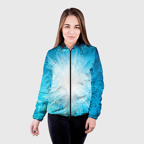 Женская куртка Лед Вспышка света / 3D-Черный – фото 4