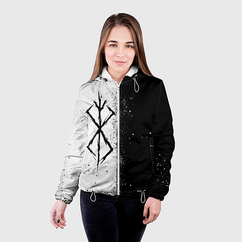 Женская куртка КЛЕЙМО ЖЕРТВЫ ЧБ БЕРСЕРК / 3D-Белый – фото 4