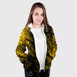 Куртка с капюшоном женская Nirvana смайл, цвет: 3D-белый — фото 2