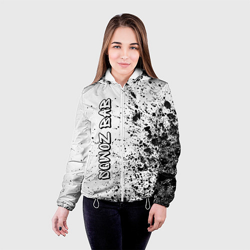 Женская куртка Рэпер Sqwoz Bab в стиле граффити / 3D-Белый – фото 4