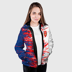 Куртка с капюшоном женская Arsenal fc арсенал фк texture, цвет: 3D-черный — фото 2