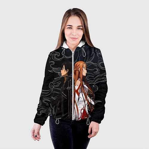 Женская куртка Кирито и Асуна - Sword Art Online / 3D-Белый – фото 4