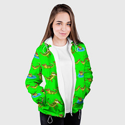 Куртка с капюшоном женская CHARMING CROCODILES, цвет: 3D-белый — фото 2