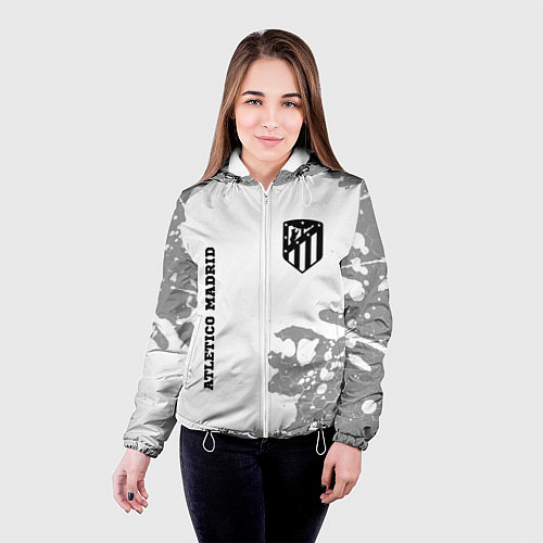 Женская куртка Atletico Madrid Sport на темном фоне / 3D-Белый – фото 4
