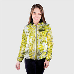 Куртка с капюшоном женская РОССИЯ БЕРЕЗЫ ПРЯМОУГОЛЬНИКИ, цвет: 3D-черный — фото 2