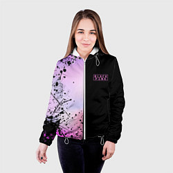 Куртка с капюшоном женская BLACKPINK HALF COLORS, цвет: 3D-белый — фото 2