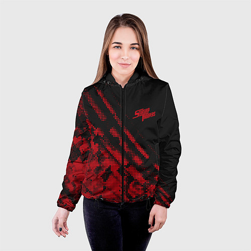 Женская куртка Starship Troopers Mini logo / 3D-Черный – фото 4