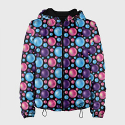 Женская куртка Разноцветные яркие объемные шарики
