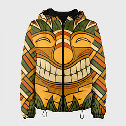 Куртка с капюшоном женская Polynesian tiki LUCKY, цвет: 3D-черный