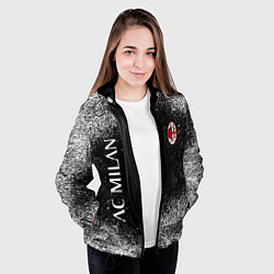 Куртка с капюшоном женская Фк милан football, цвет: 3D-черный — фото 2