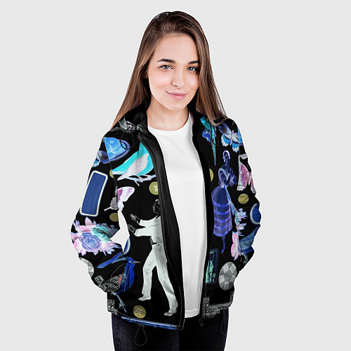 Женская куртка Underground pattern Fashion 2077 / 3D-Черный – фото 3
