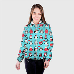 Куртка с капюшоном женская PENGUINS ON THE POSITIVE, цвет: 3D-белый — фото 2