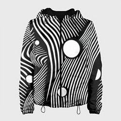 Куртка с капюшоном женская Geometric vanguard composition Fashion trend, цвет: 3D-черный