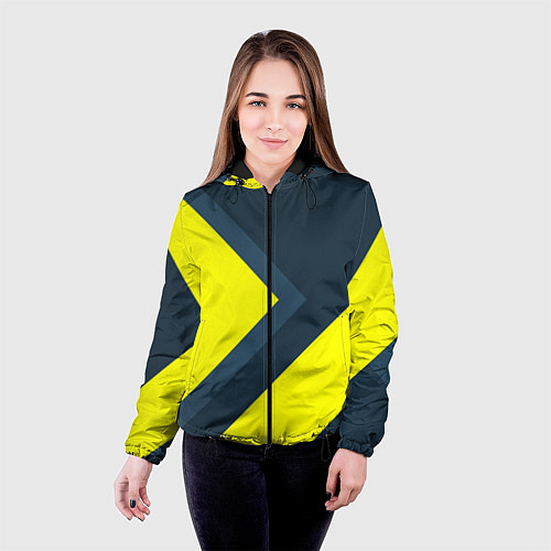 Женская куртка Геометрическая Стрелка / 3D-Черный – фото 4